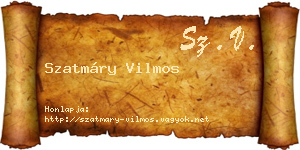 Szatmáry Vilmos névjegykártya