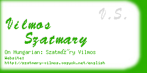 vilmos szatmary business card